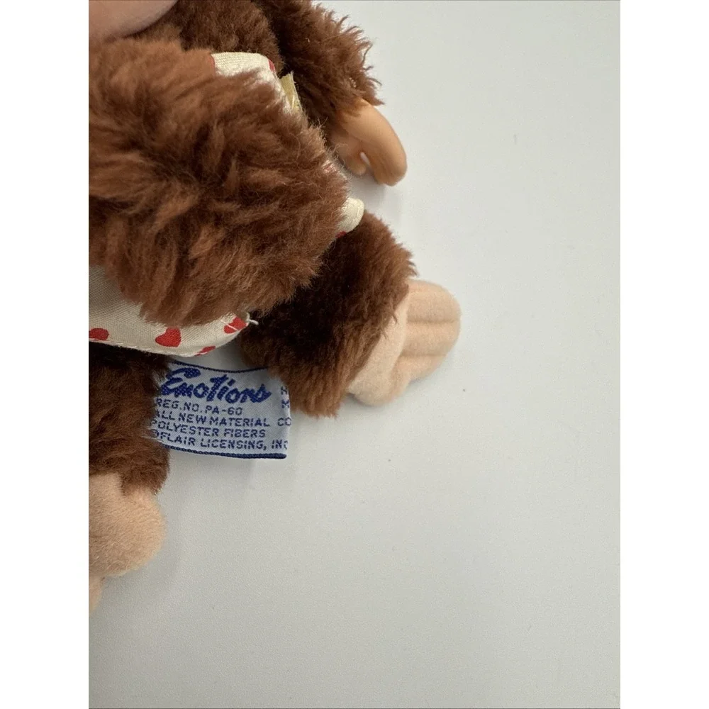 MATTEL Monkey Stuffed Heart Bonnet & Shorts EMOTIONS Plush Vintage 1984